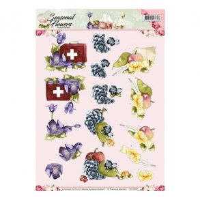 3D ark Marieke 10802 blomster M44