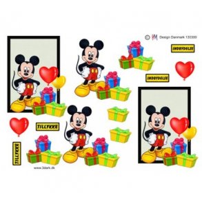 3D ark Mickey med balloner M41