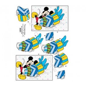 3D ark Mickey med gaver M30