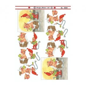 3D ark nissedreng vasker en gris M36