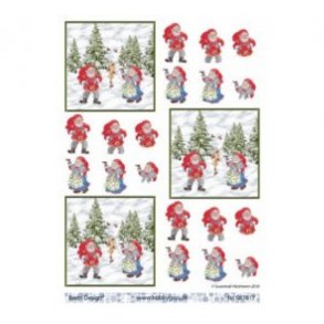 3D ark Nissefar og nissemor, sm kort M27