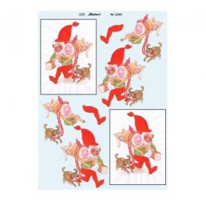 3D ark Nisse med juleskinke M46