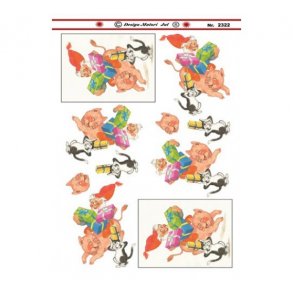 3D ark nisse p gris med gaver M36