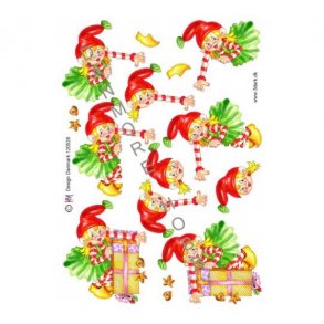 3D ark Nissepige med gaver M19