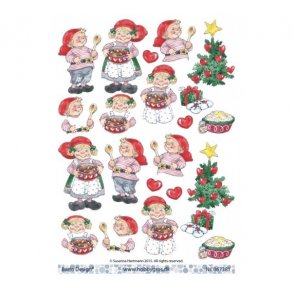 3D ark nissepige og nissedreng M33