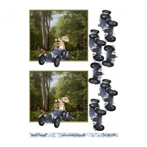 3D ark Par i bil i skov M15A