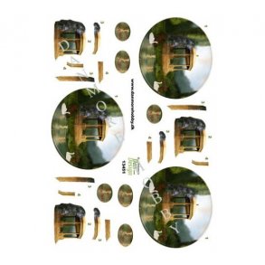 3D ark Pavillion med svaner M44