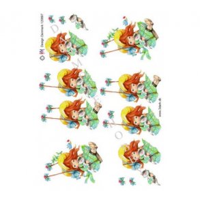 3D ark pige der gynger M3