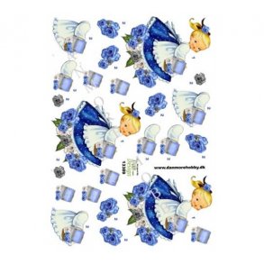 3D ark Pige med blomster M43