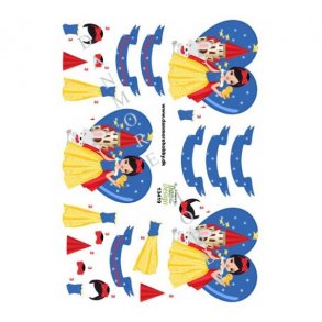 3D ark Pige med fugl / eventyr M43