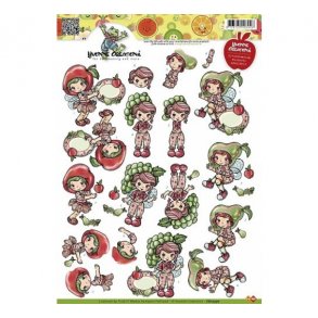 3D ark piger med frugthat M13