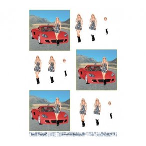 3D ark Pige ved sportsvogn M28