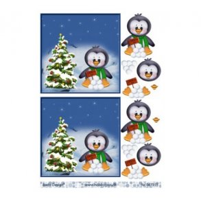 3D ark pingvin & juletr M29