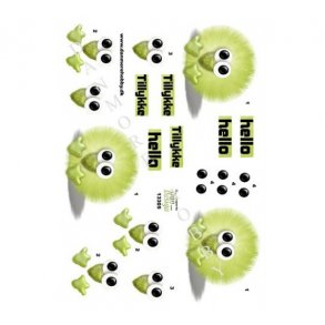 3D ark pompom dyr gr�n M17