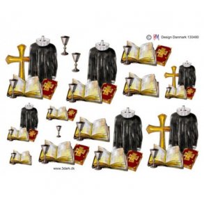 3D ark Pr�stek�be, kors & bibel M6