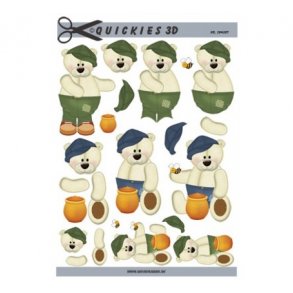 3D ark Q Bamsedrenge med honningkrukke M41