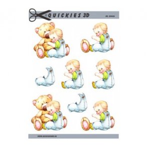 3D ark Q Dreng krammer bamse M25