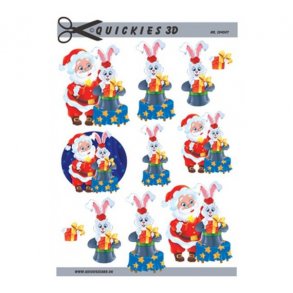 3D ark Q Julemand trkker kanin op af sk M30