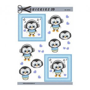 3D ark Q Pingvin dreng med h�reb�ffer M44