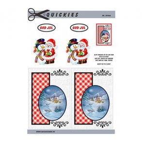 3D ark Q Snelandskab med jule&snemand M41