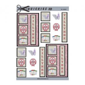 3D ark Q tillykke med hobbymotiver M34