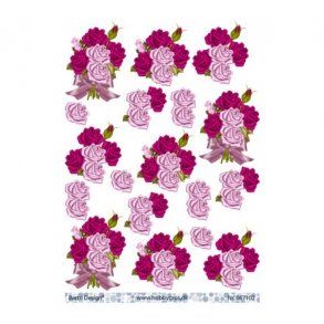 3D ark rd/rosa blomst M1