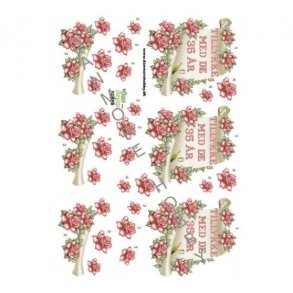 3D ark rose tillykke 35r M6