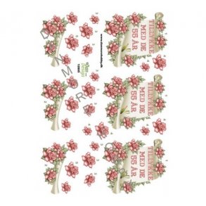 3D ark rose tillykke 55 r M6