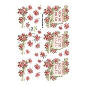 3D ark rose tillykke 65r M6