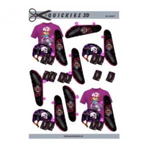 3D ark skateboard pige M2