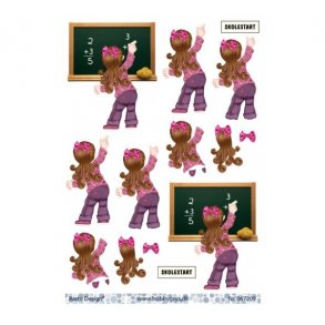 3D ark skolestart pige M8