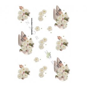 3D ark sko med blomster M13