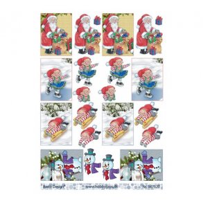 3D ark Sm billeder med nissefamilien M42