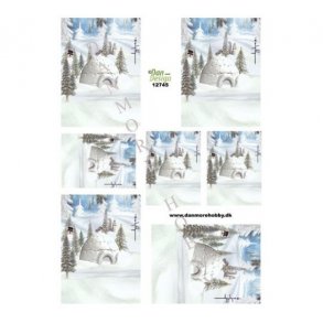 3D ark Snelandskab med iglo M16