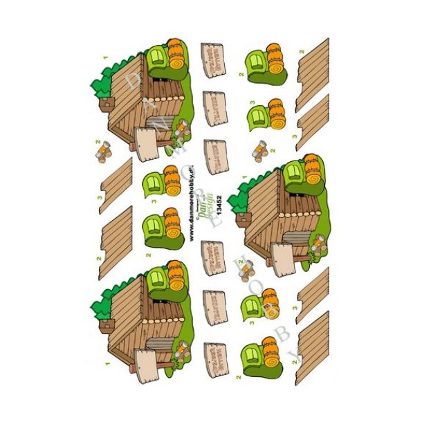 3D ark Spejderhytte M44