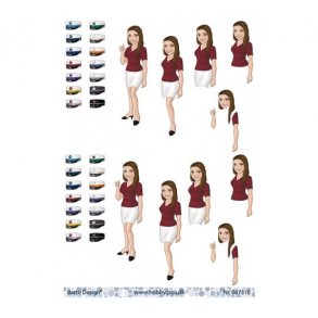 3D ark Student pige med flere huer M24