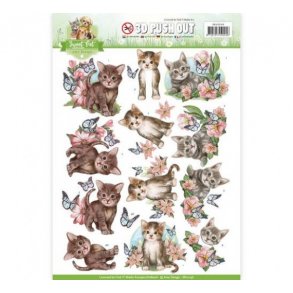 3D ark udstanset Amy 10196 Katte