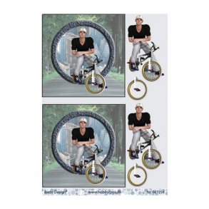 3D ark Ung mand p cykel M15A