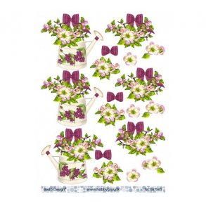 3D ark Vandkande med blomster M15A