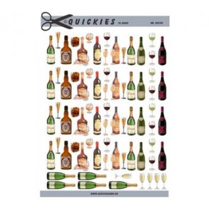 3D ark Vin, spiritus og glas M23