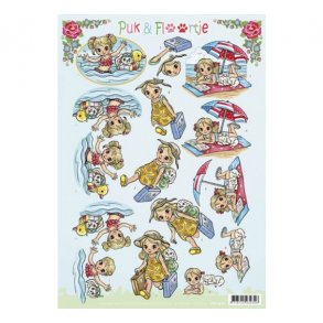 3D ark Yvonne 10918 strandpige M30