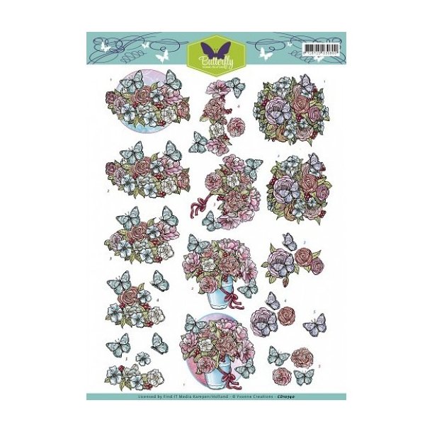 3D ark Yvonne Design 10740 blomster M41