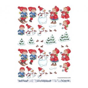 3D barto nissebrn og snemand M1