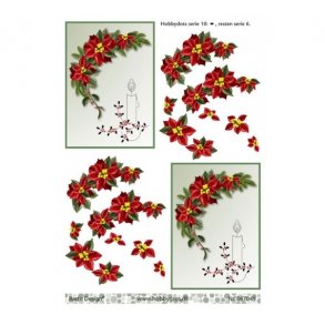 3D Dots juleblomst med lys M22