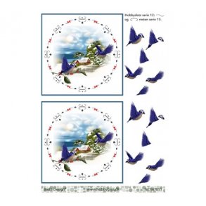 3D Dots julemotiv fugle M22