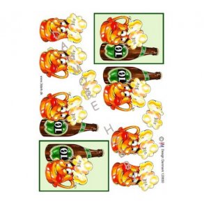 3D l p flaske og glas M32