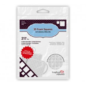 3L Scrapbook Adhesives 3d Foam Squares White mix - 217 stk. 