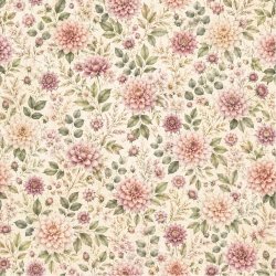 Papirblok Sensommer Blomster 15 x 15 cm - Luna Hobby