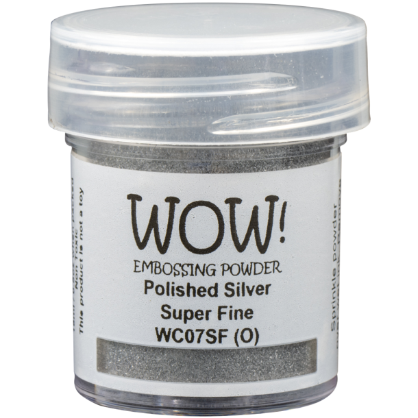 WOW Embossing Powder Metallics - Polished Silver - Super Fine WC07SF