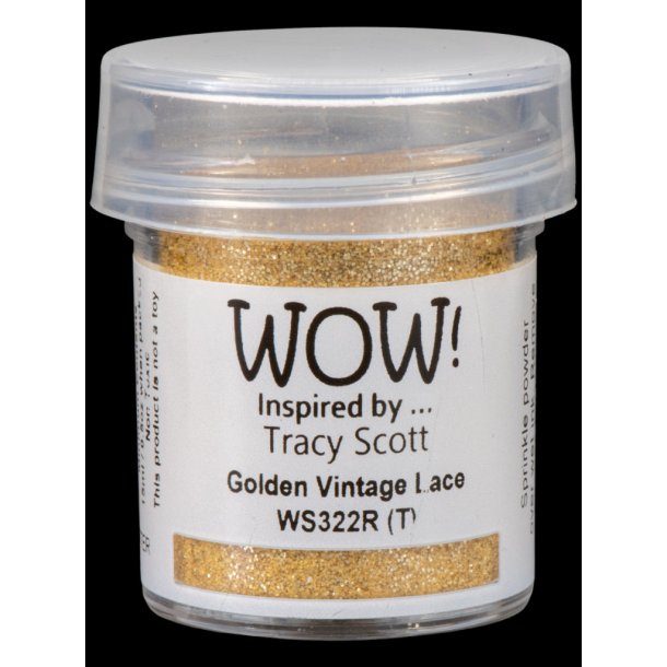 WOW Embossingpulver Glitter Golden Vintace Lace WS322R (T)